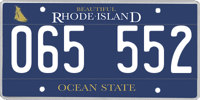 RI license plate 065552