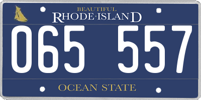 RI license plate 065557