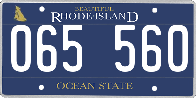 RI license plate 065560