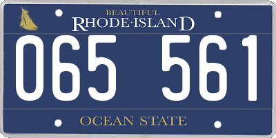 RI license plate 065561