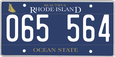 RI license plate 065564