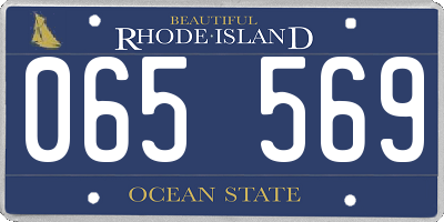RI license plate 065569