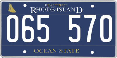 RI license plate 065570