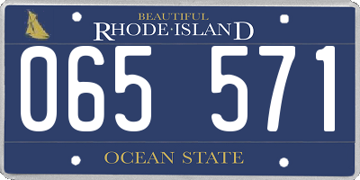 RI license plate 065571
