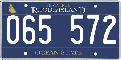 RI license plate 065572