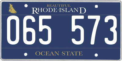 RI license plate 065573