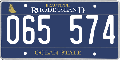 RI license plate 065574