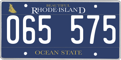 RI license plate 065575