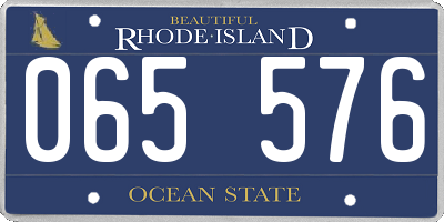RI license plate 065576