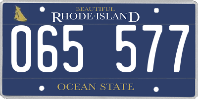 RI license plate 065577