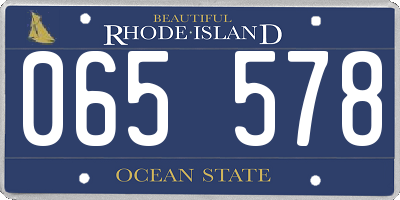 RI license plate 065578