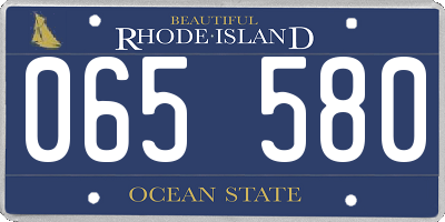 RI license plate 065580