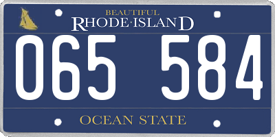 RI license plate 065584