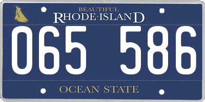 RI license plate 065586