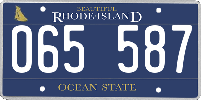 RI license plate 065587