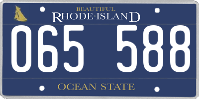RI license plate 065588