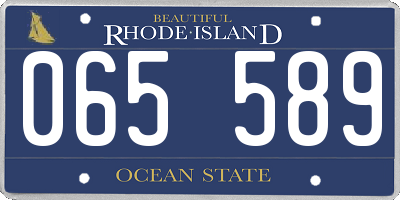RI license plate 065589