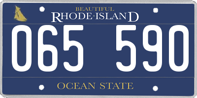RI license plate 065590