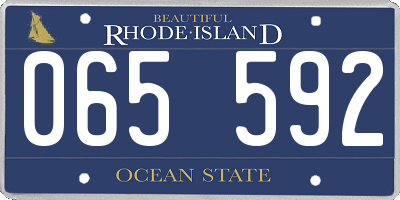 RI license plate 065592