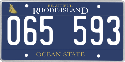 RI license plate 065593