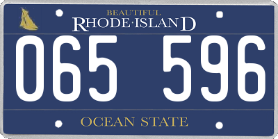 RI license plate 065596