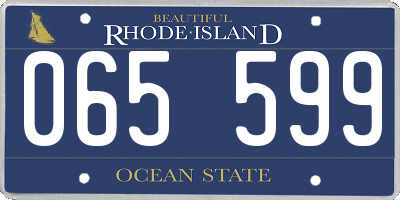RI license plate 065599