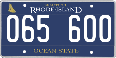 RI license plate 065600