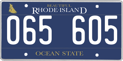 RI license plate 065605