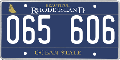 RI license plate 065606