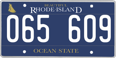 RI license plate 065609