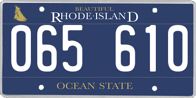 RI license plate 065610