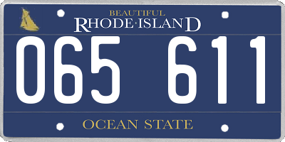 RI license plate 065611