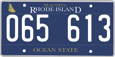 RI license plate 065613