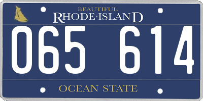 RI license plate 065614
