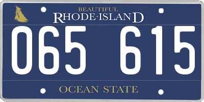 RI license plate 065615