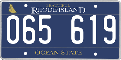 RI license plate 065619