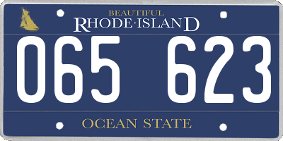 RI license plate 065623