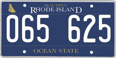 RI license plate 065625