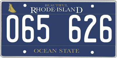 RI license plate 065626