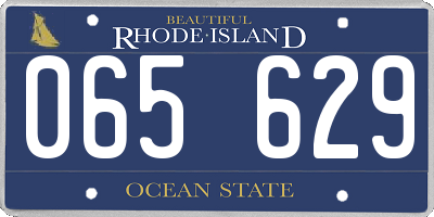 RI license plate 065629