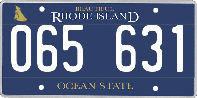 RI license plate 065631