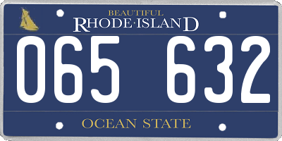RI license plate 065632