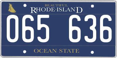 RI license plate 065636