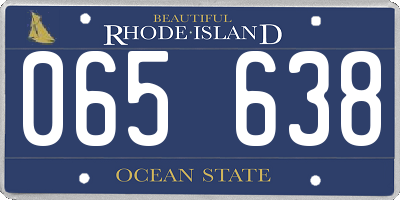 RI license plate 065638