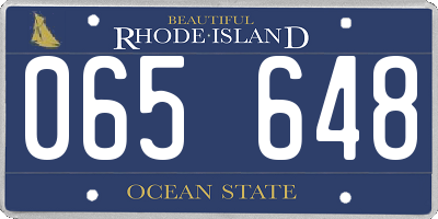 RI license plate 065648