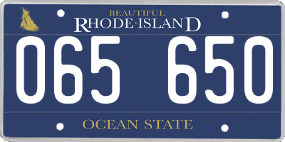 RI license plate 065650