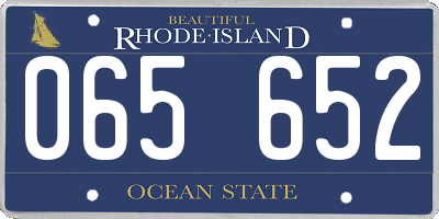 RI license plate 065652