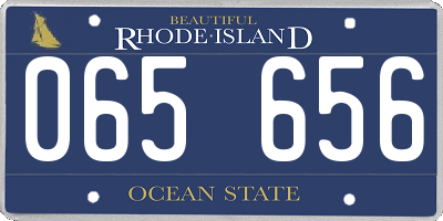 RI license plate 065656