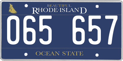 RI license plate 065657