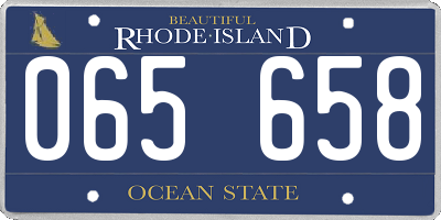 RI license plate 065658